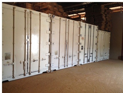Refrigerated logistics units in a warehouse